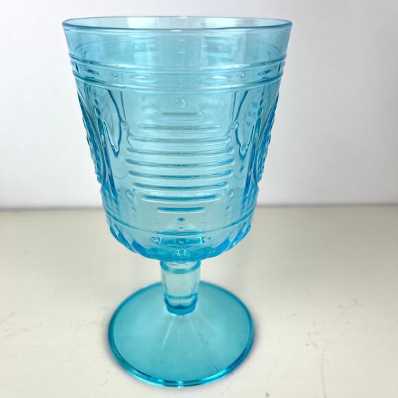 Bormioli Rocco Romantic Blue Water Wine Stemware Glasses Set of 4 - Picture 5 of 6